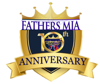 Fathers MIA 10th Anniversary logo with a golden crown and banner.